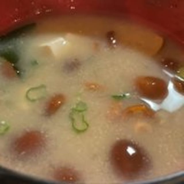 58. Miso Soup w/ Japanese Nameko Mushroom.