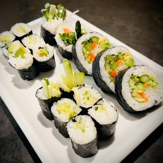 Vegetable Roll Sushi Combo.