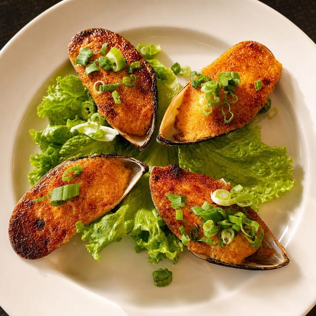 26. Spicy Baked Green Mussels.