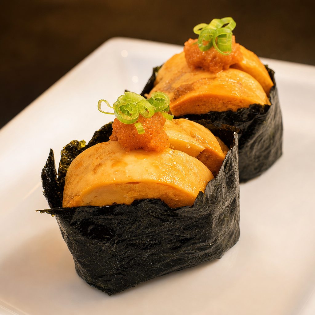 Monk Fish Liver Sushi.