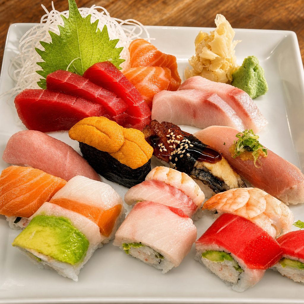 DX Sushi & Sashimi Combination.