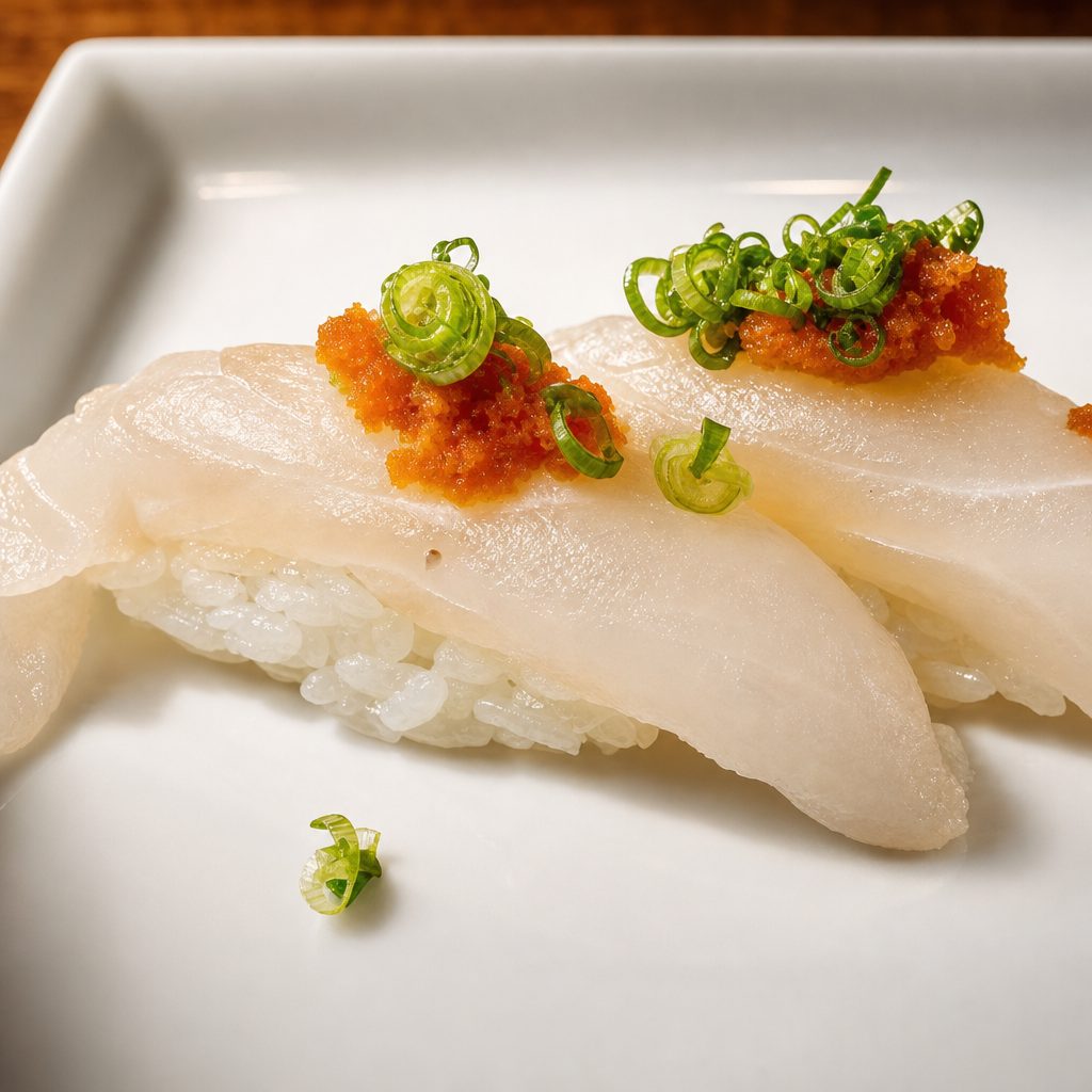Halibut Sushi.