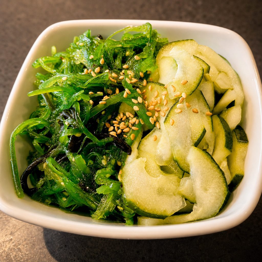 52. 1/2 Seaweed & 1/2 Sunomono Salad.